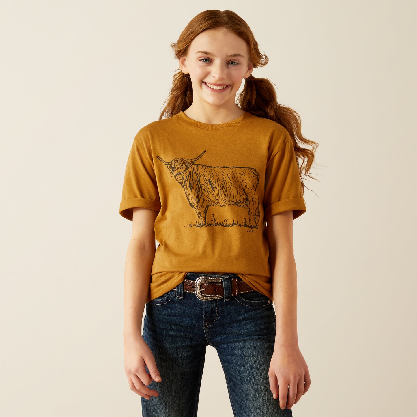 Ariat Girl's Harvest Gold Highlander T-Shirt