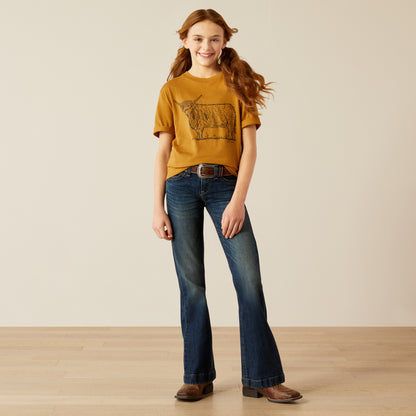 Ariat Girl's Harvest Gold Highlander T-Shirt