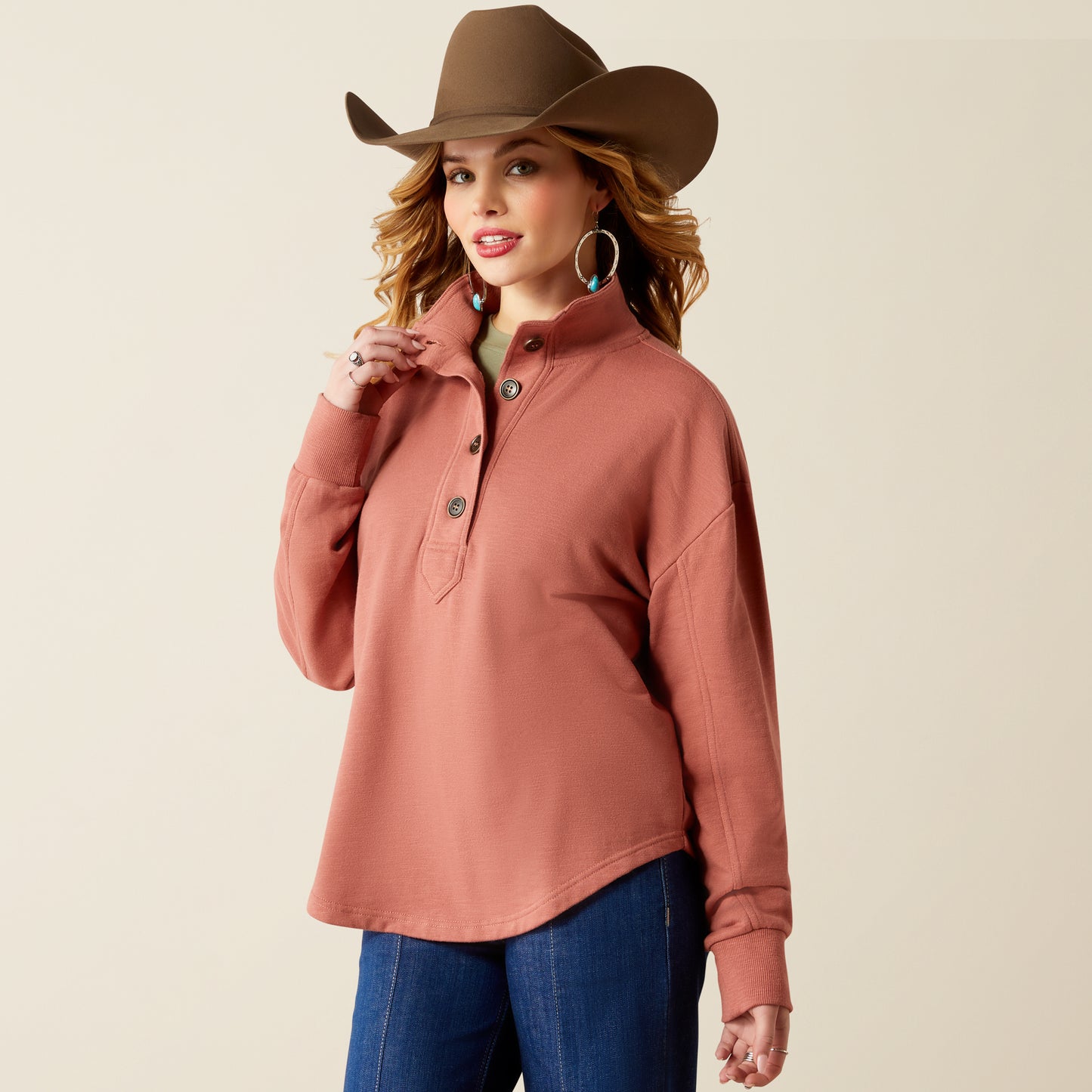 Ariat Women's Heather Lucky Rose Pullover