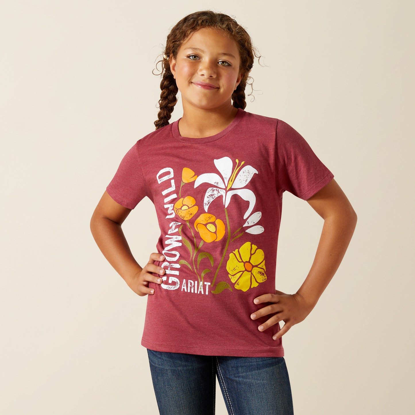 Ariat Girl's Heather Cardinal Grown Wild T-Shirt