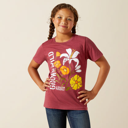 Ariat Girl's Heather Cardinal Grown Wild T-Shirt