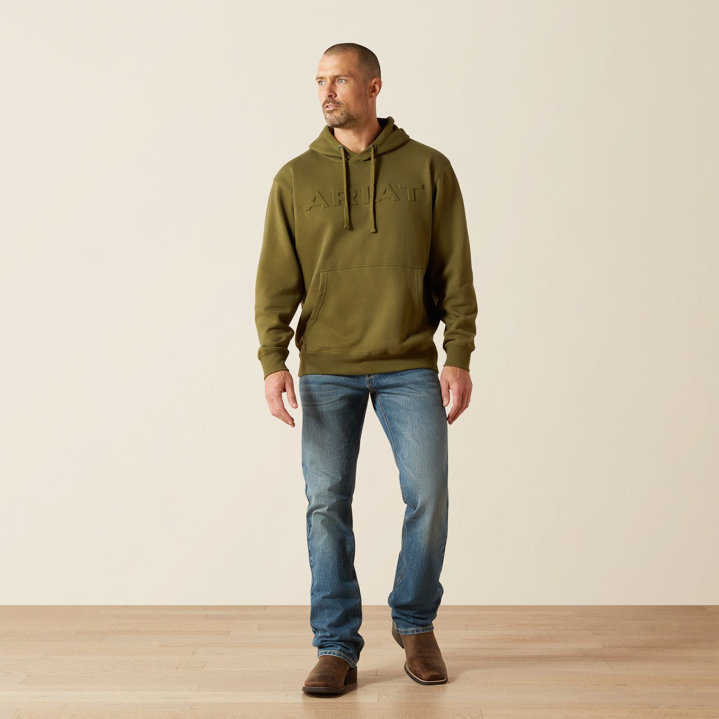 Ariat Men's Big & Tall Winter Moss Embossed Logo Hoodie