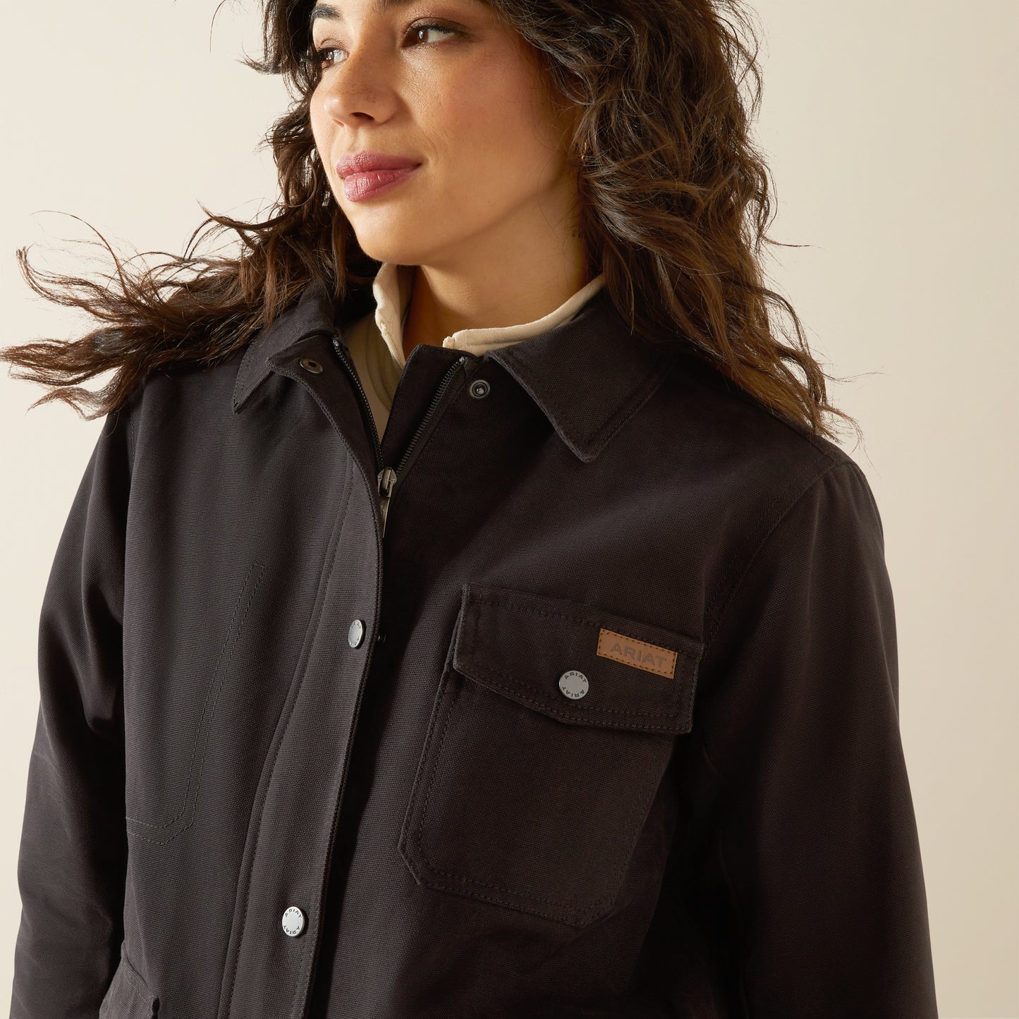 Ariat Women's Black Western Canvas Chore Jacket