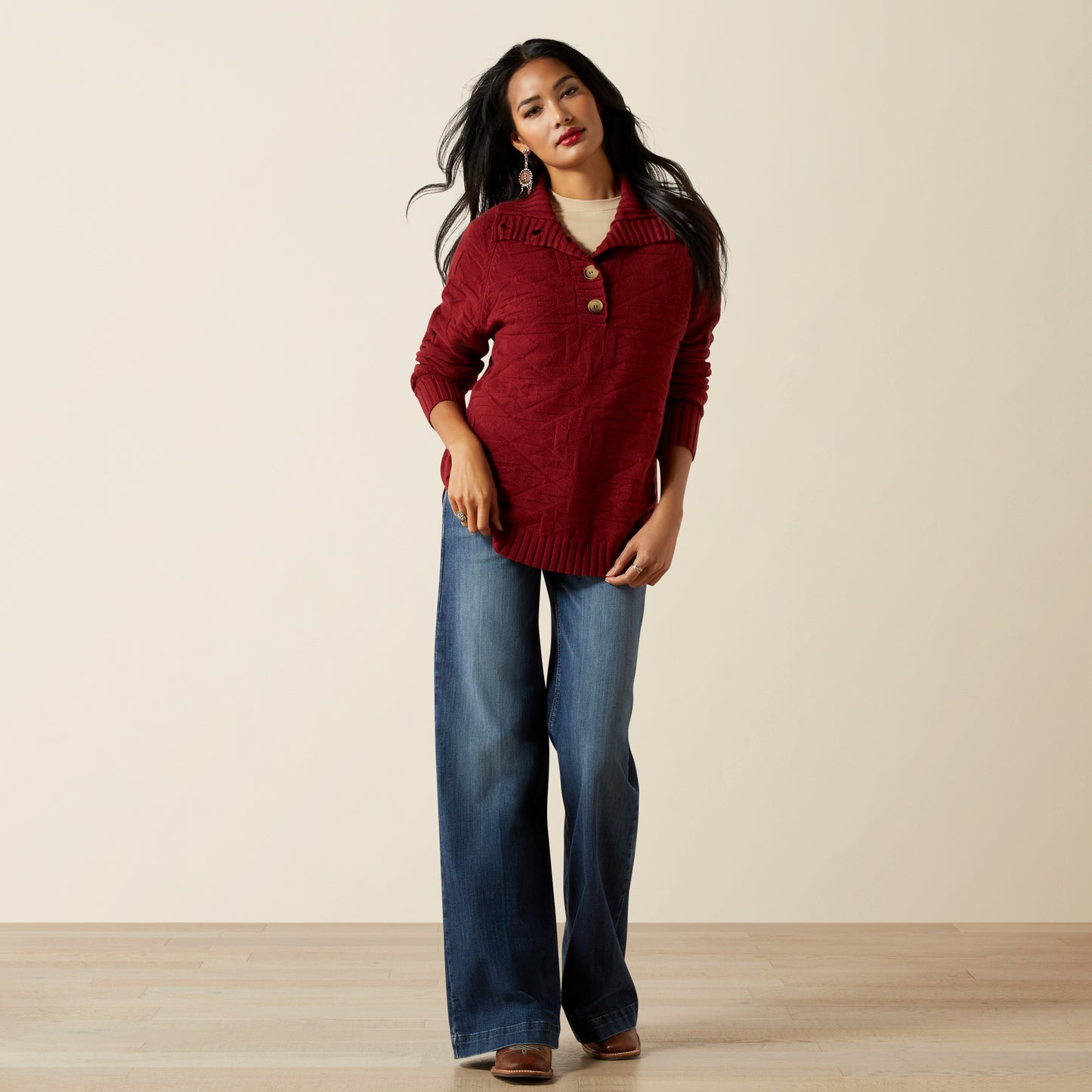 Ariat Women's Cabernet Ornate Pullover Sweater