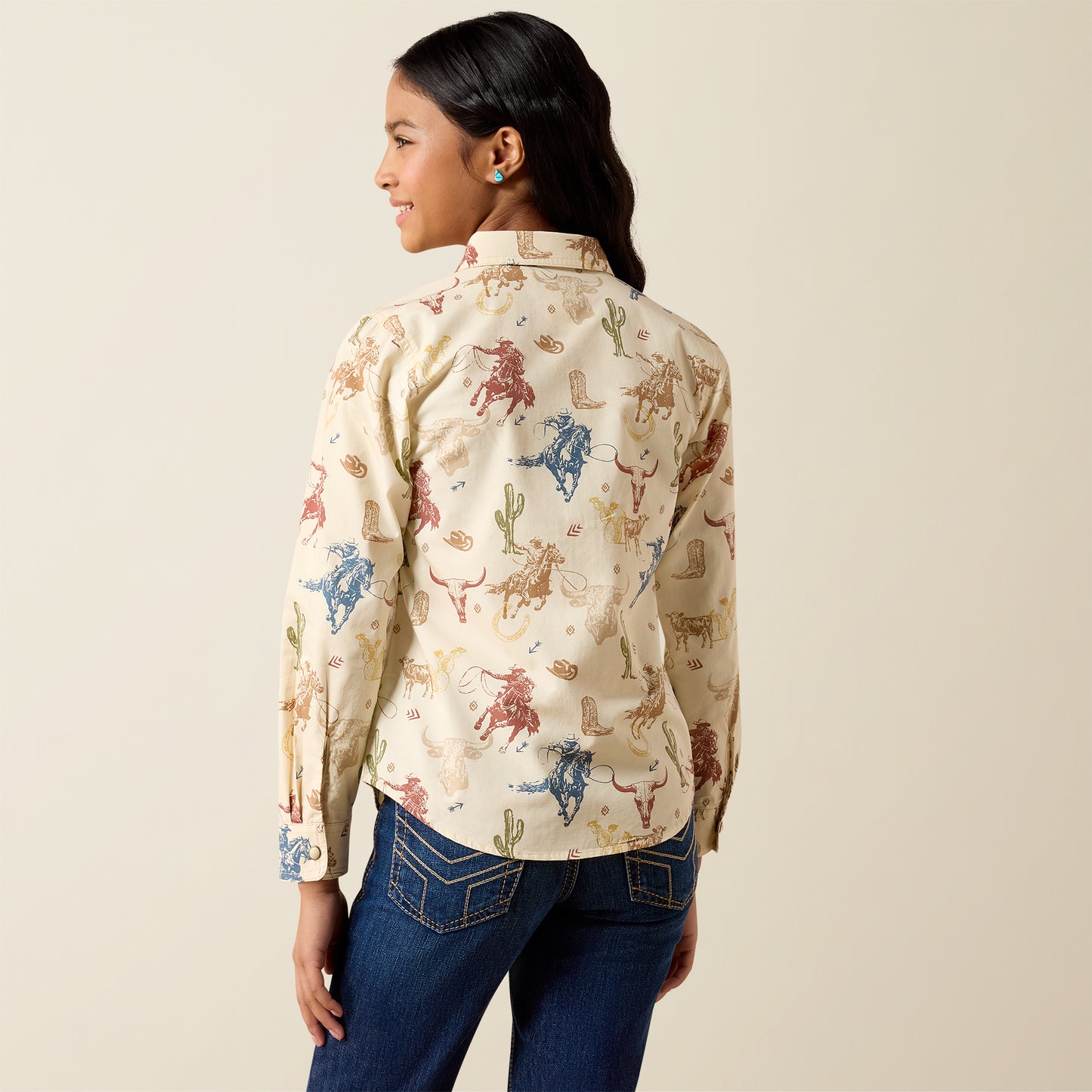 Ariat Girl's Desert Run Ranch Tale Western Shirt