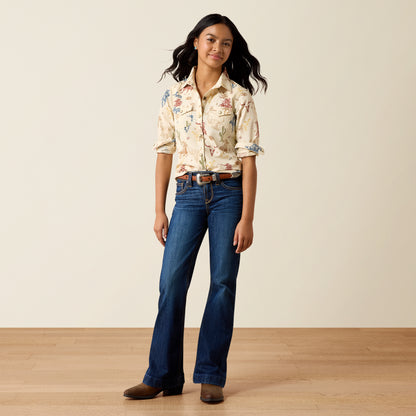 Ariat Girl's Desert Run Ranch Tale Western Shirt