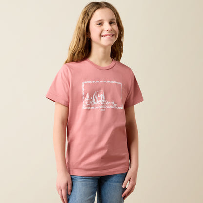 Ariat Girl's Mauvelous Horse Frame T-Shirt