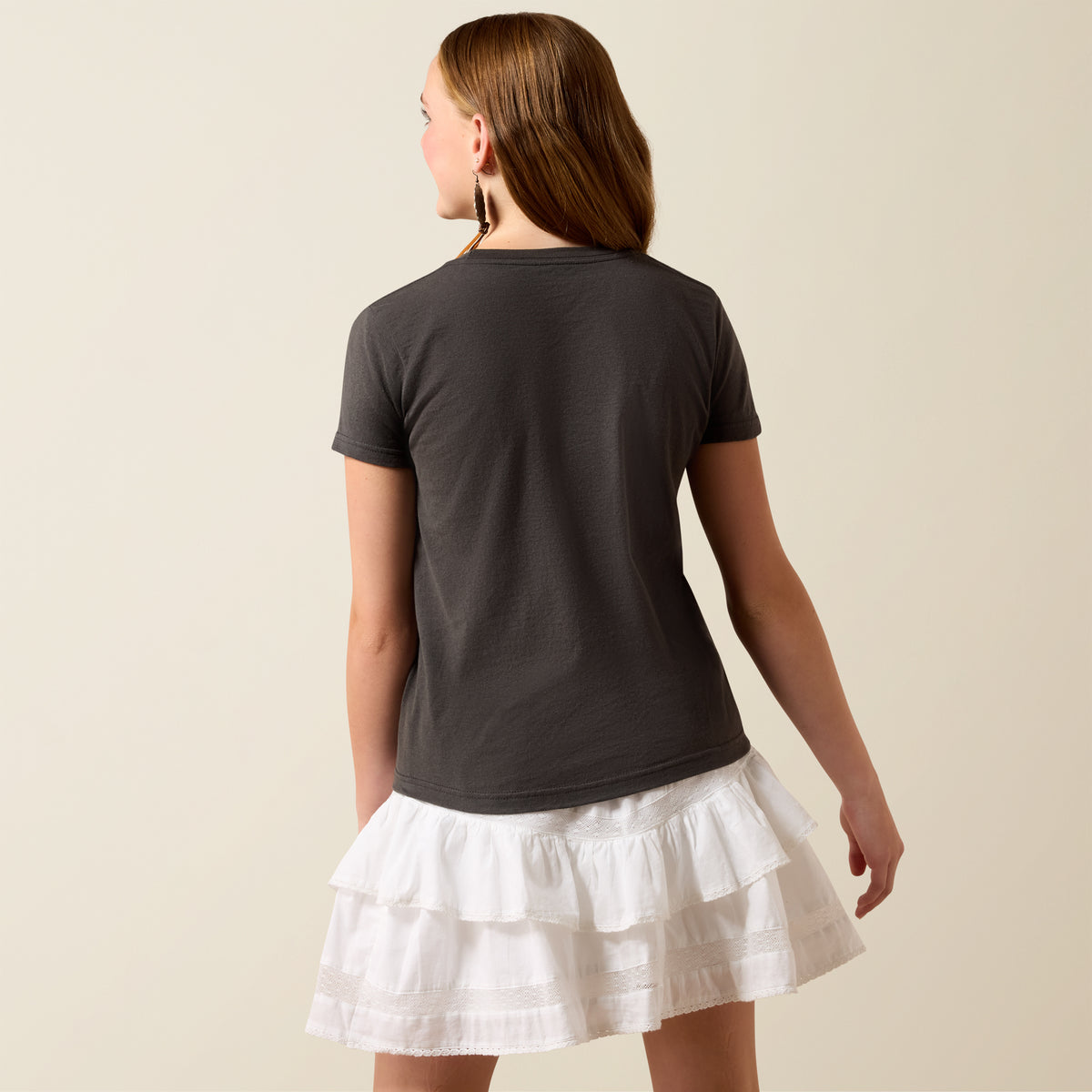 Ariat Girl's Charcoal Desert Steer T-Shirt