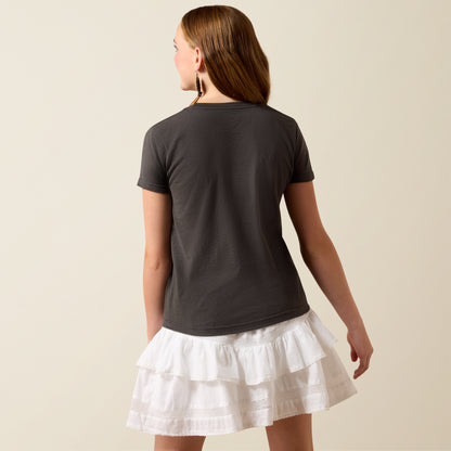 Ariat Girl's Charcoal Desert Steer T-Shirt