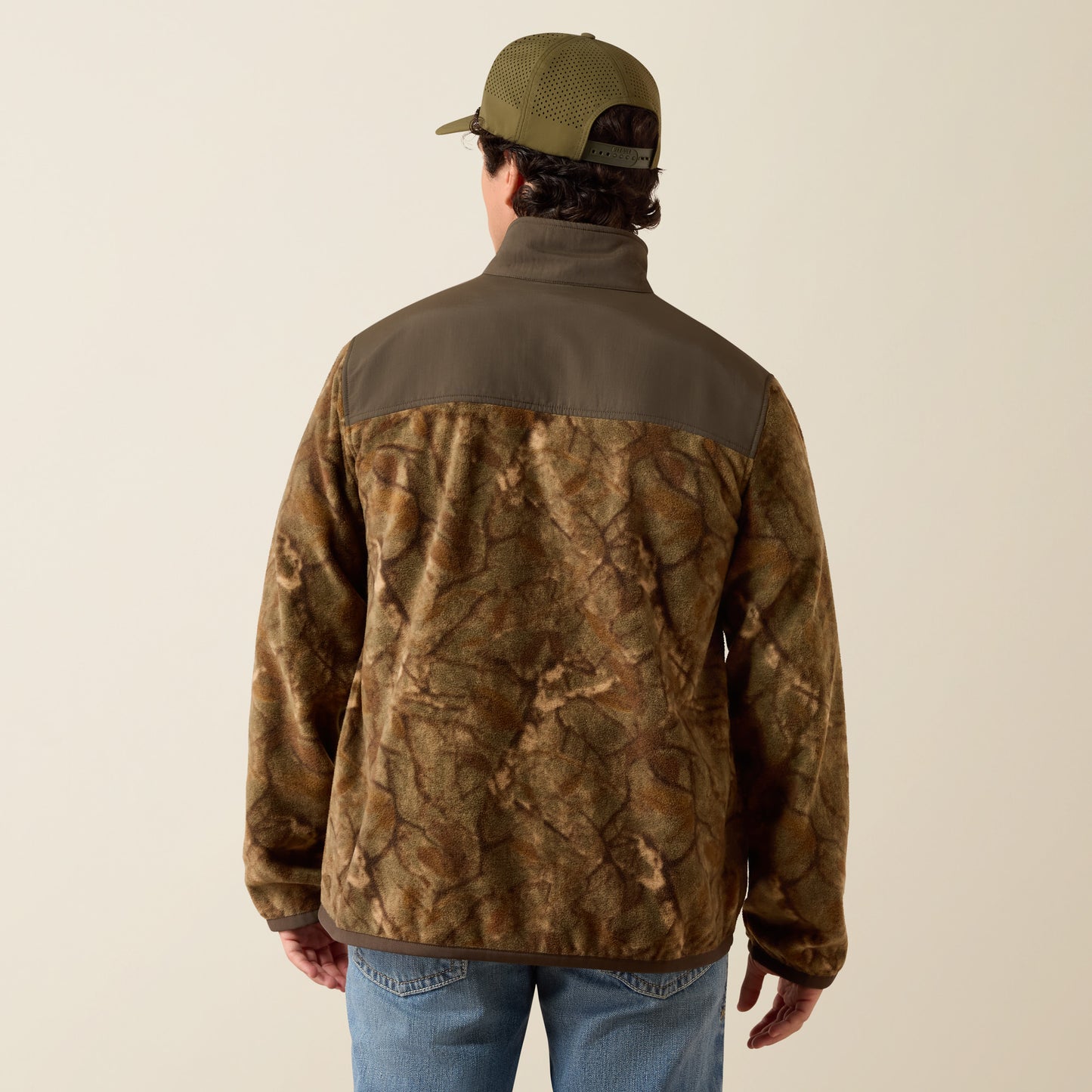 Ariat Men's Savannah Tan Camo Basis Fleece Pullover