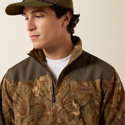 Ariat Men's Savannah Tan Camo Basis Fleece Pullover