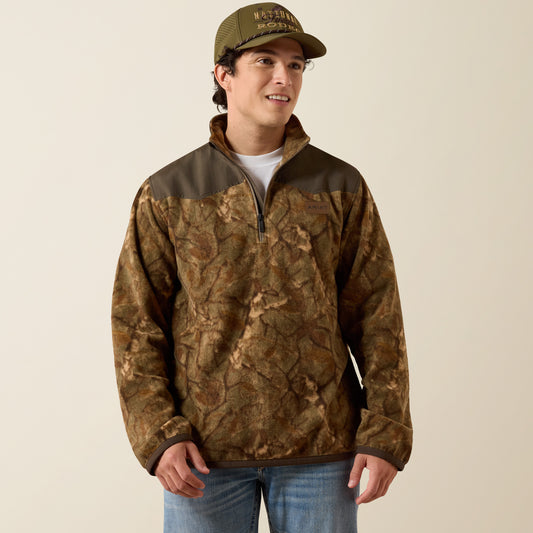Ariat Men's Savannah Tan Camo Basis Fleece Pullover