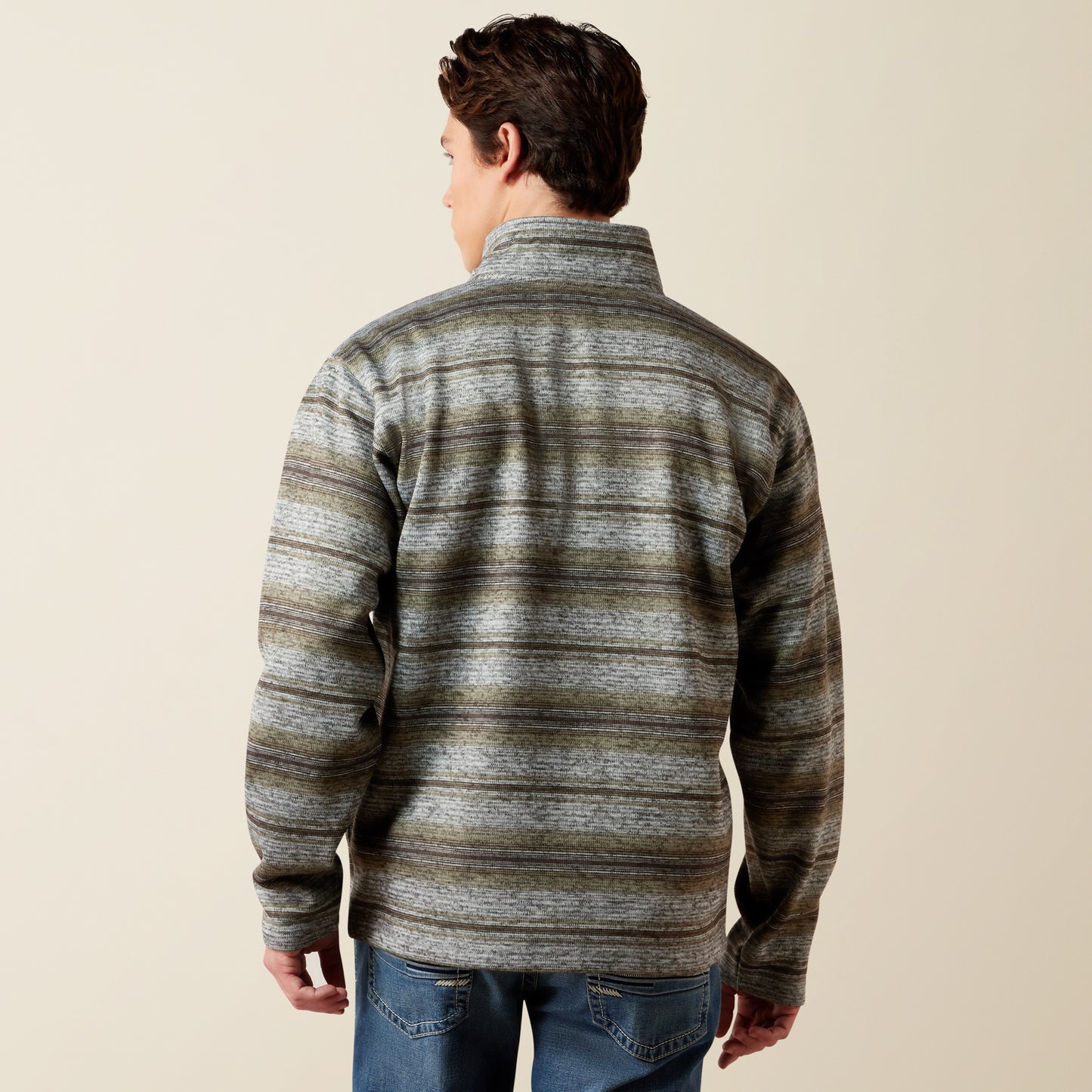 Ariat Men's Storm Front Southwest Caldwell ¼ Button Pullover
