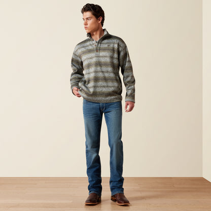 Ariat Men's Storm Front Southwest Caldwell ¼ Button Pullover