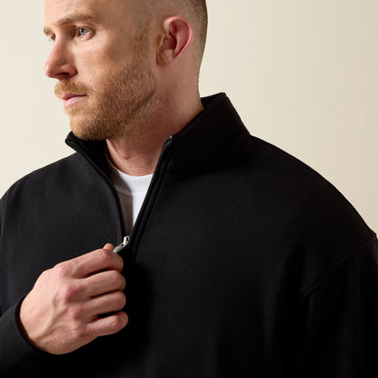 Ariat Men's Black Core ¼ Zip Pullover Sweatshirt