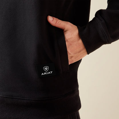 Ariat Men's Black Core ¼ Zip Pullover Sweatshirt