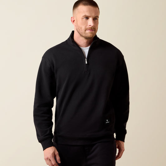 Ariat Men's Black Core ¼ Zip Pullover Sweatshirt