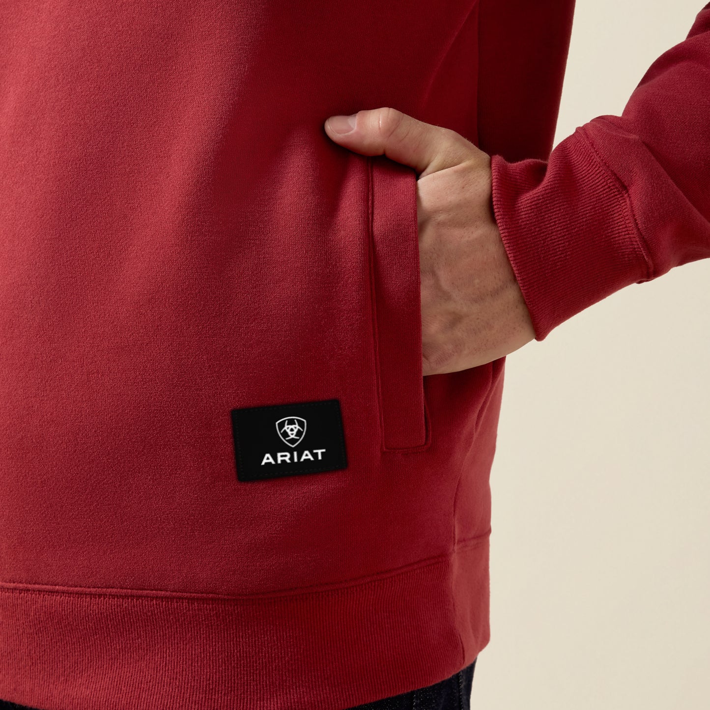 Ariat Men's Brick Red Core ¼ Zip Pullover Sweatshirt