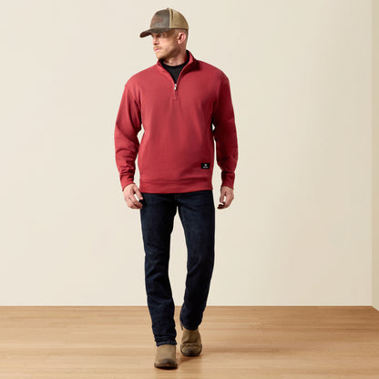 Ariat Men's Brick Red Core ¼ Zip Pullover Sweatshirt
