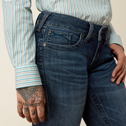 Ariat Women's Mid Rise Pasadena Luisa Bootcut Jean