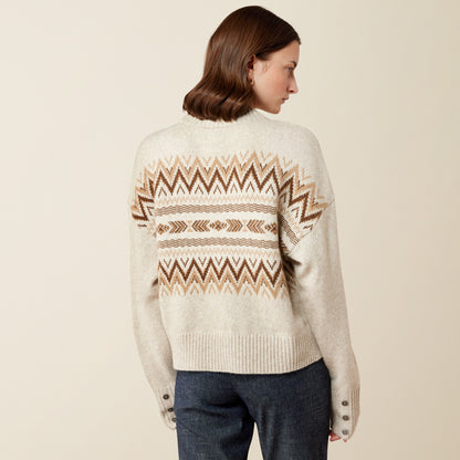 Ariat Women's Oatmeal Heather Lodge Sweater