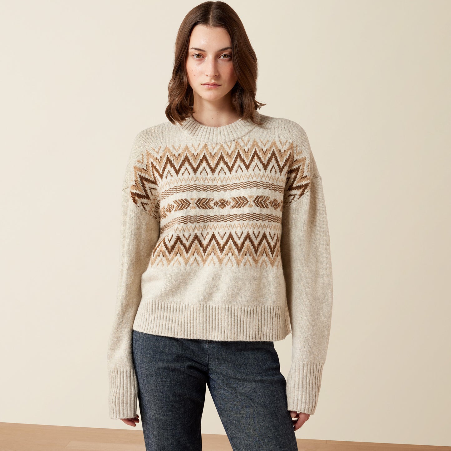 Ariat Women's Oatmeal Heather Lodge Sweater