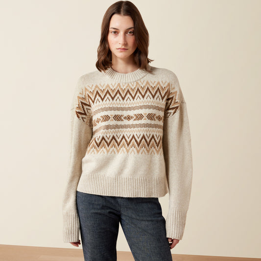 Ariat Women's Oatmeal Heather Lodge Sweater