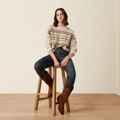 Ariat Women's Oatmeal Heather Lodge Sweater