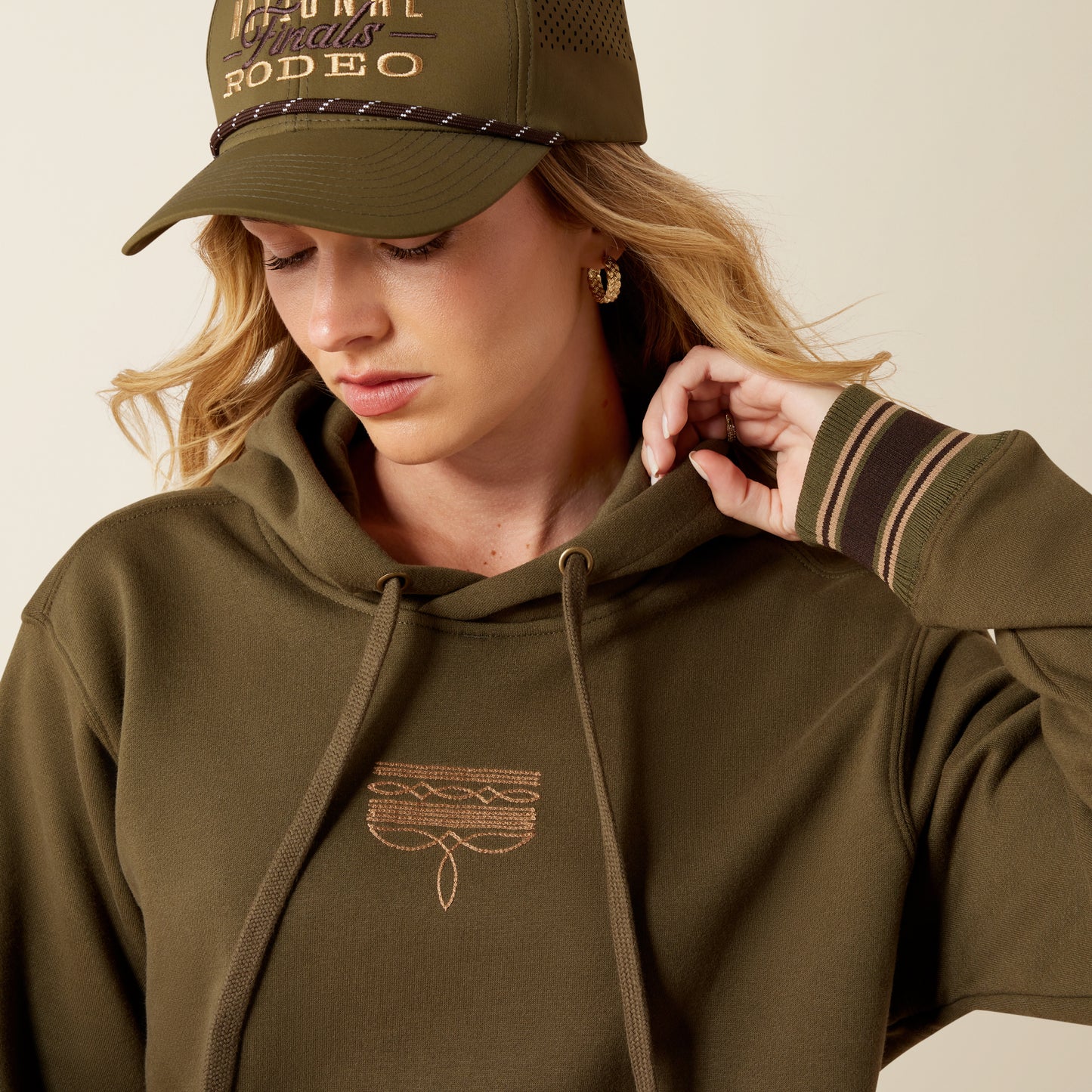 Ariat Women's Ivy Green Threaded Through Hoodie