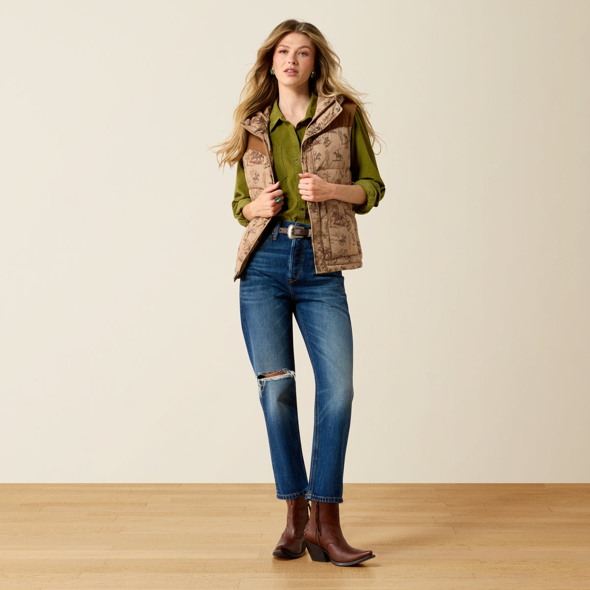 Ariat Women's Retro Rodeo Frontier Puffer Vest