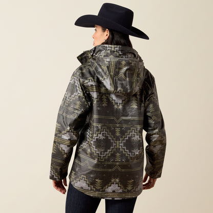 Ariat Women's Stonewall Print Drizzle Rain Coat