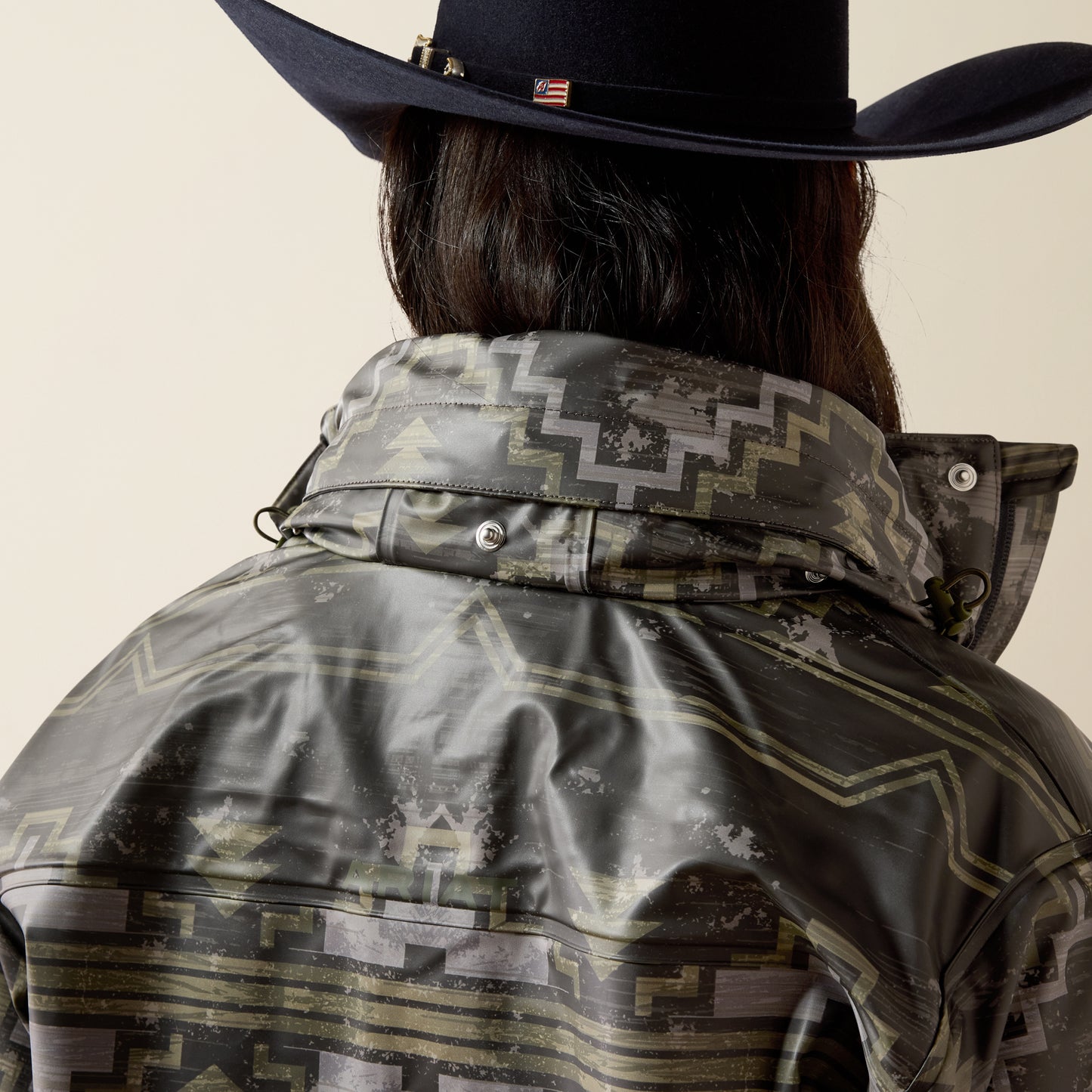 Ariat Women's Stonewall Print Drizzle Rain Coat