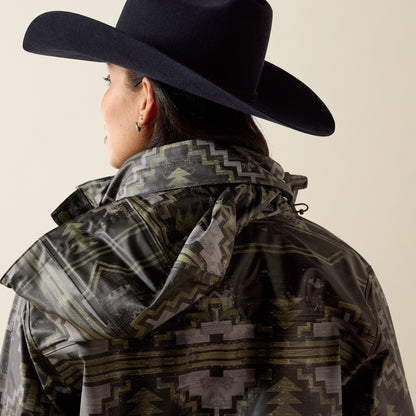 Ariat Women's Stonewall Print Drizzle Rain Coat