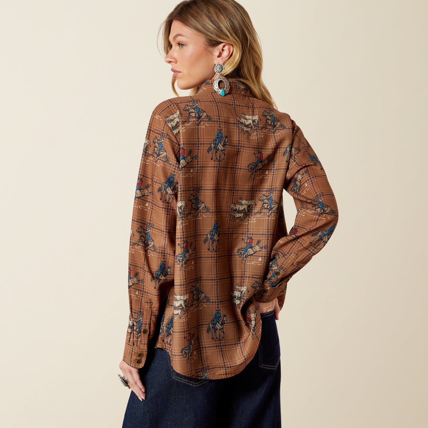 Ariat Women's Homestyle Glen Plaid Rodeo Western Shirt