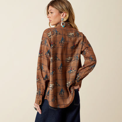 Ariat Women's Homestyle Glen Plaid Rodeo Western Shirt
