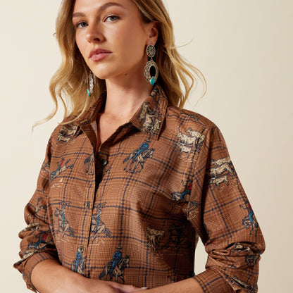 Ariat Women's Homestyle Glen Plaid Rodeo Western Shirt