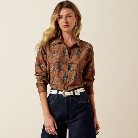 Ariat Women's Homestyle Glen Plaid Rodeo Western Shirt