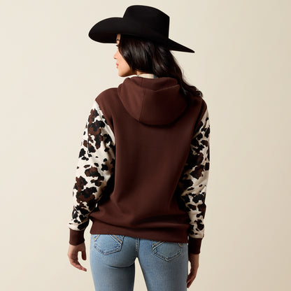 Ariat Women's Chicory Coffee Logo 2.0 Printed Hoodie
