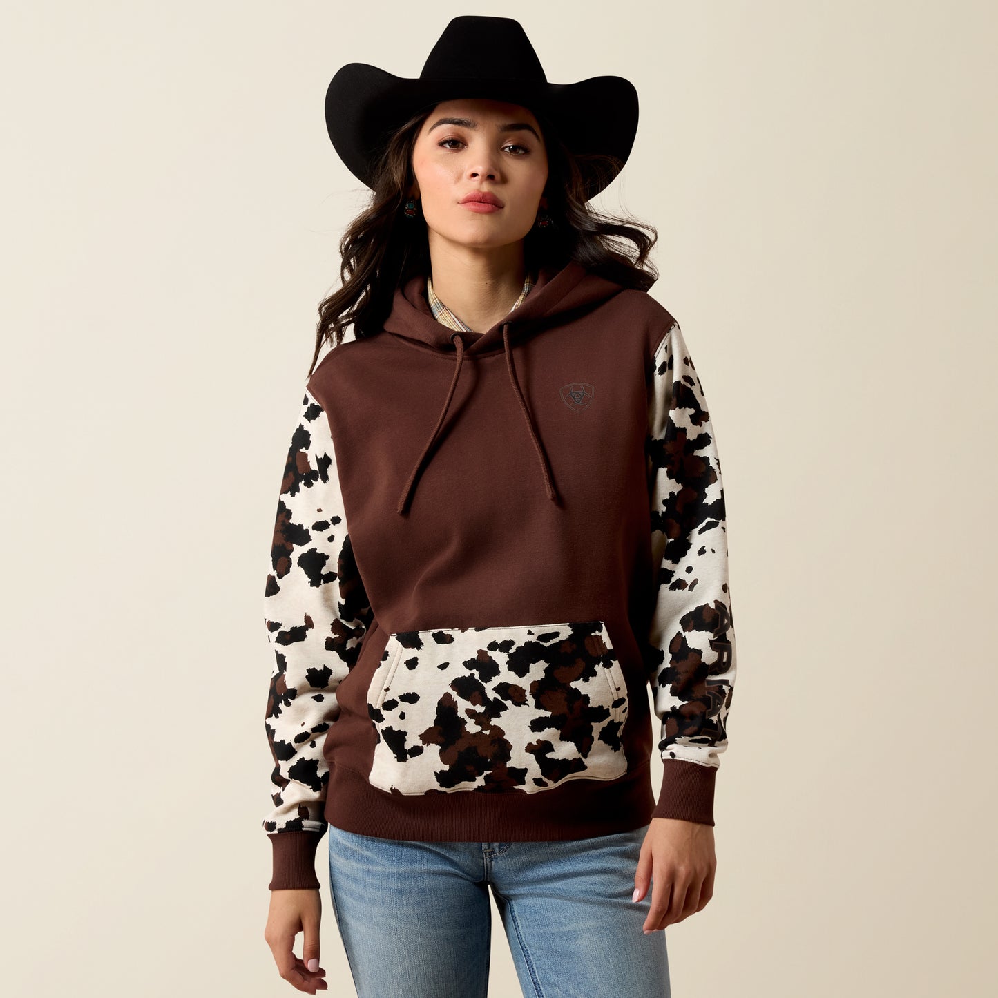 Ariat Women's Chicory Coffee Logo 2.0 Printed Hoodie