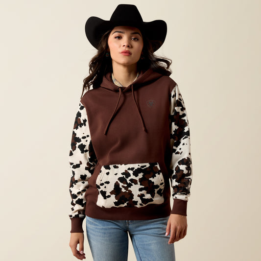 Ariat Women's Chicory Coffee Logo 2.0 Printed Hoodie