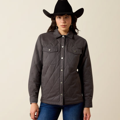 Ariat Women's Carbon Copy Grizzly Quilted Barn Jacket