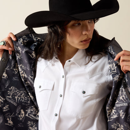 Ariat Women's Carbon Copy Grizzly Quilted Barn Jacket