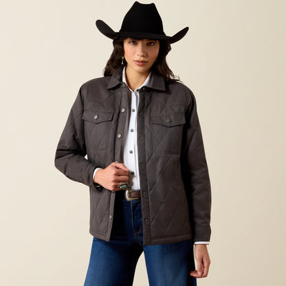 Ariat Women's Carbon Copy Grizzly Quilted Barn Jacket