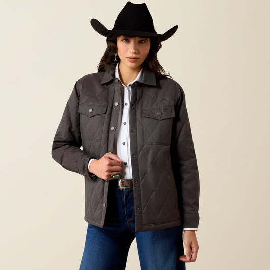Ariat Women's Carbon Copy Grizzly Quilted Barn Jacket