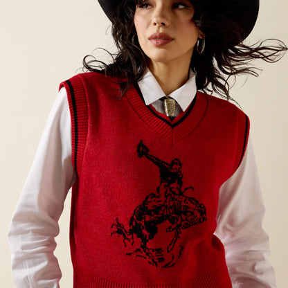 Ariat Women's Savvy Red Taylor Sweater Vest