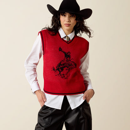 Ariat Women's Savvy Red Taylor Sweater Vest