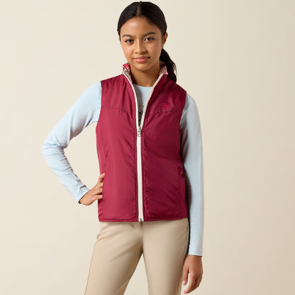 Ariat Girl's Vanilla Ice Horsin' Around Bella Reversible Insulated Vest