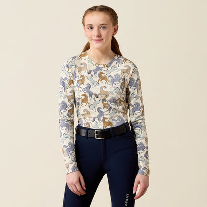 Ariat Girl's Antique Horsin' Around Long Sleeve T-Shirt