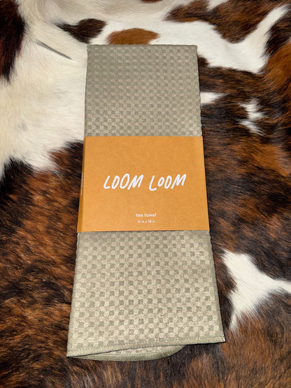 Muted Olive Green- Loom Loom Kitchen Tea Towel