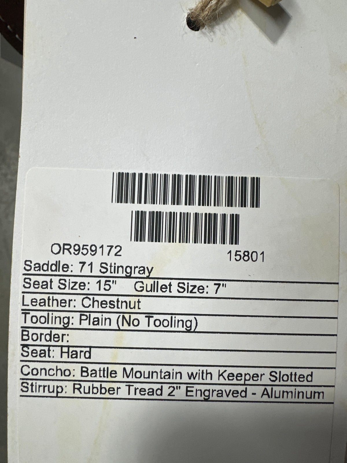 Martin Stingray 15" Barrel Saddle #15801
